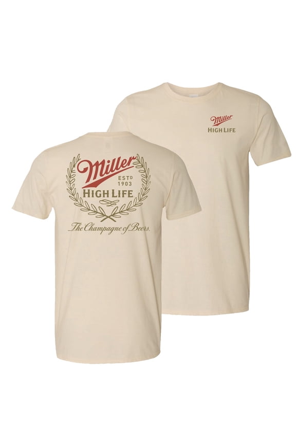 Champagne of Beers Front and Back Print T-Shirt-Large