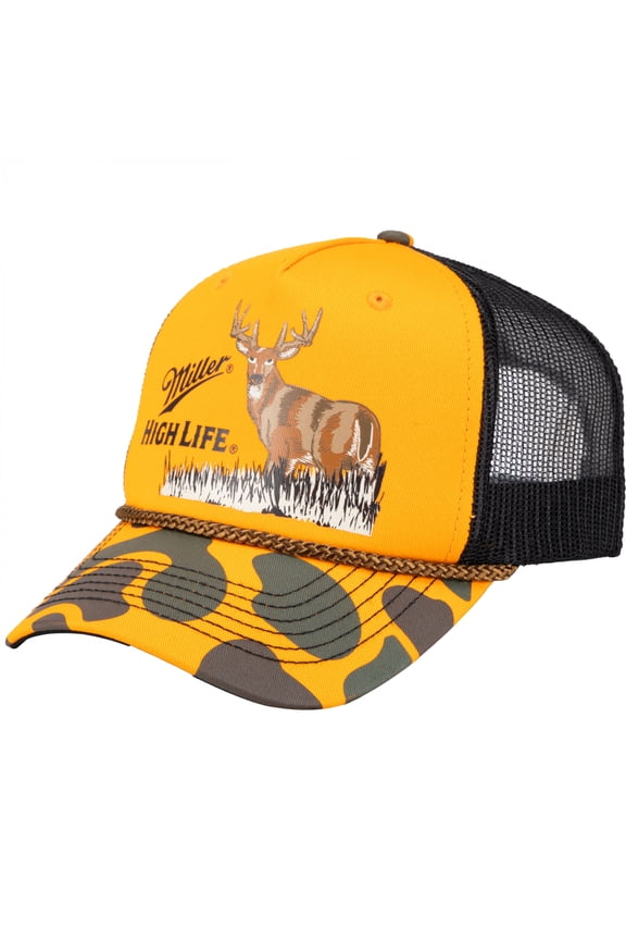 Deer with Camo Print Snapback Hat