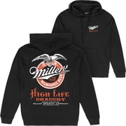 Miller High Life Draught Front and Back Print Pullover Hoodie-2XLarge