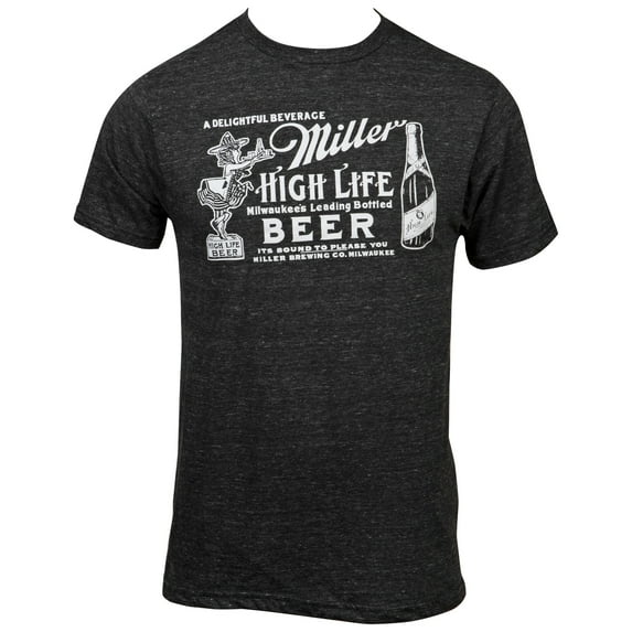 Miller High Life Girl In The Moon Label T-Shirt-XLarge