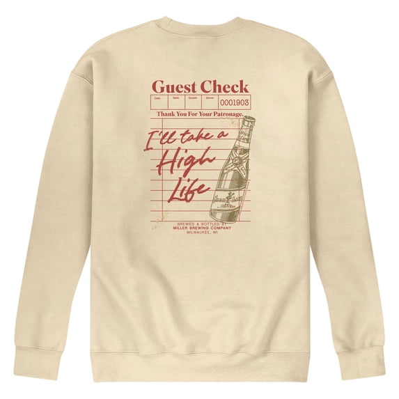 Miller High Life - Guest Check - Men's Crew Fleece Sweatshirt