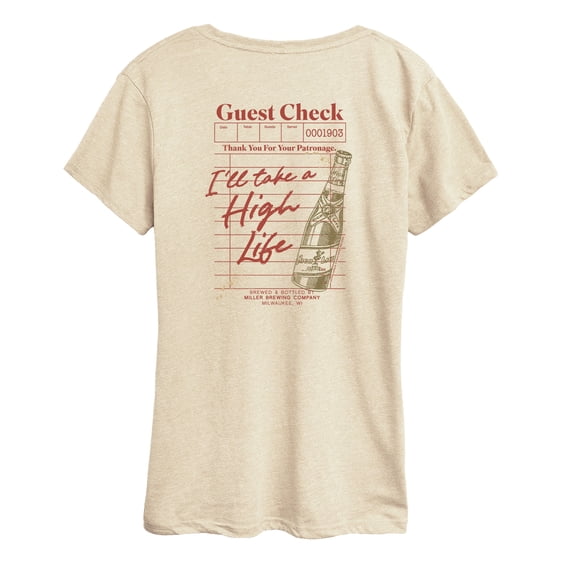 Miller High Life - Guest Check - Women's Short Sleeve Graphic T-Shirt