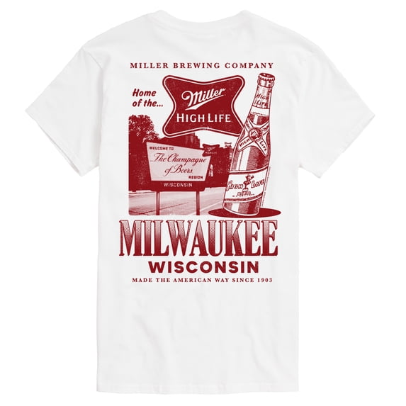 Miller High Life - Home Milwaukee Wisconsin - Men's Short Sleeve Graphic T-Shirt