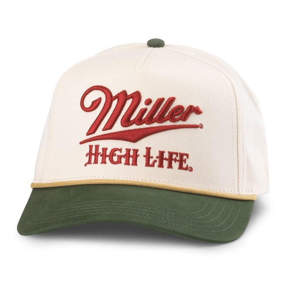 Miller High Life Ivory and Green Adjustable Hat