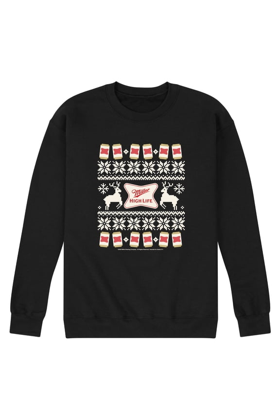 - MHL Christmas Sweater - Men's Crew Fleece Sweatshirt