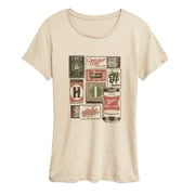Miller High Life - Match Box Collage - Womens Short Sleeve Graphic T-Shirt