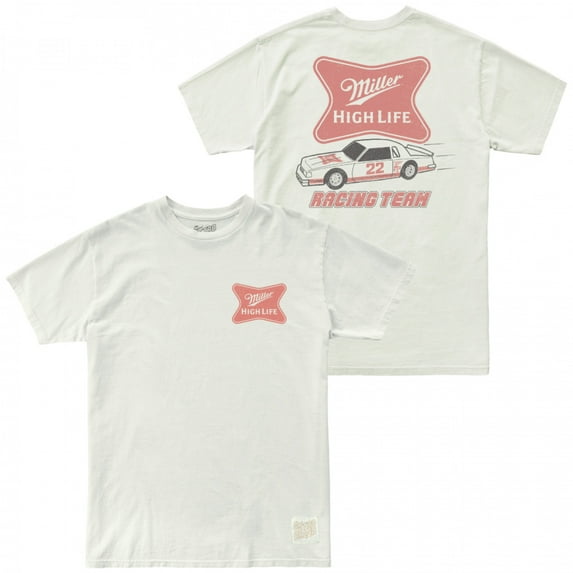 Miller High Life Racing Team Front and Back Print T-Shirt-2XLarge