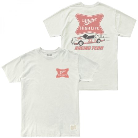 Miller High Life Racing Team Front and Back Print T-Shirt-Small