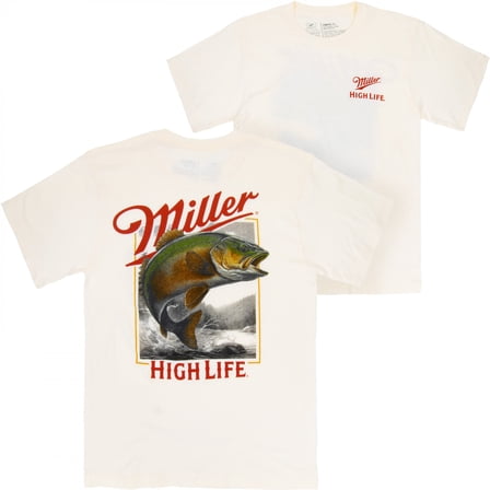 Miller High Life Wild Bass Front and Back Print T-Shirt-2XLarge
