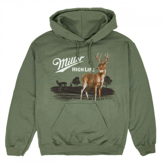 Miller High Life Wildlife Deer Green Colorway Hoodie-Small