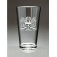 thumbnail image 1 of Miller Irish Coat of Arms Lions Pint Glasses (Sand Etched), 1 of 2