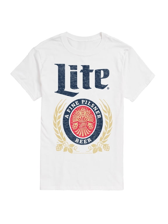 - A Fine Pilsner Beer Crest Logo Men's Short Sleeve Graphic T-Shirt