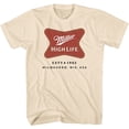 thumbnail image 1 of Miller Lite Men's T-shirt, Classic Printed Graphic Miller High Life Beer Shirt Cream - S, 1 of 5