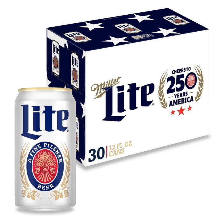 Miller Lite American Light Lager Beer, 30 Pack, 12 fl oz Aluminum