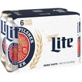thumbnail image 1 of Miller Lite American Light Lager Beer, 6 Pack, 12 fl oz Aluminum Cans, 4.2% ABV, 1 of 7