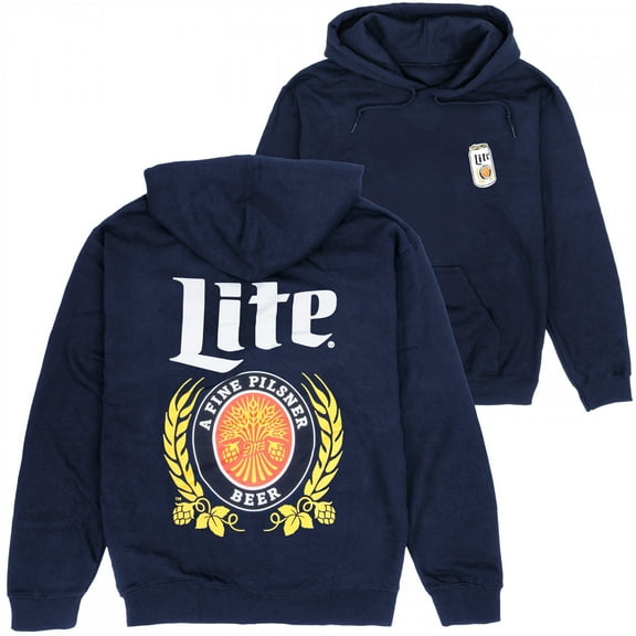 Miller Lite Can Icon Front and Back Print Hoodie-Large