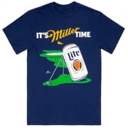 Miller Lite - It's Miller Time Golf Course Navy Colorway T-Shirt-Medium