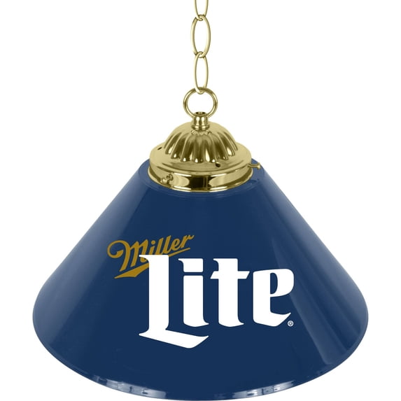 R. Miller Miller Lite ML1200-R 14 in. Retro Logo Single Shade Brass Bar Lamp ...
