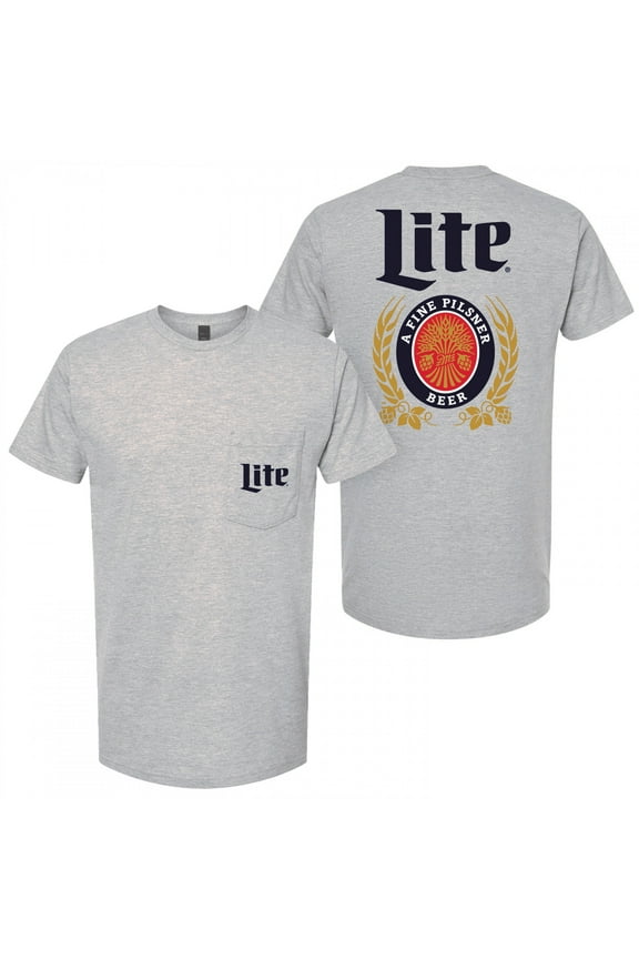 Men's Grey Pocket T-Shirt-XLarge