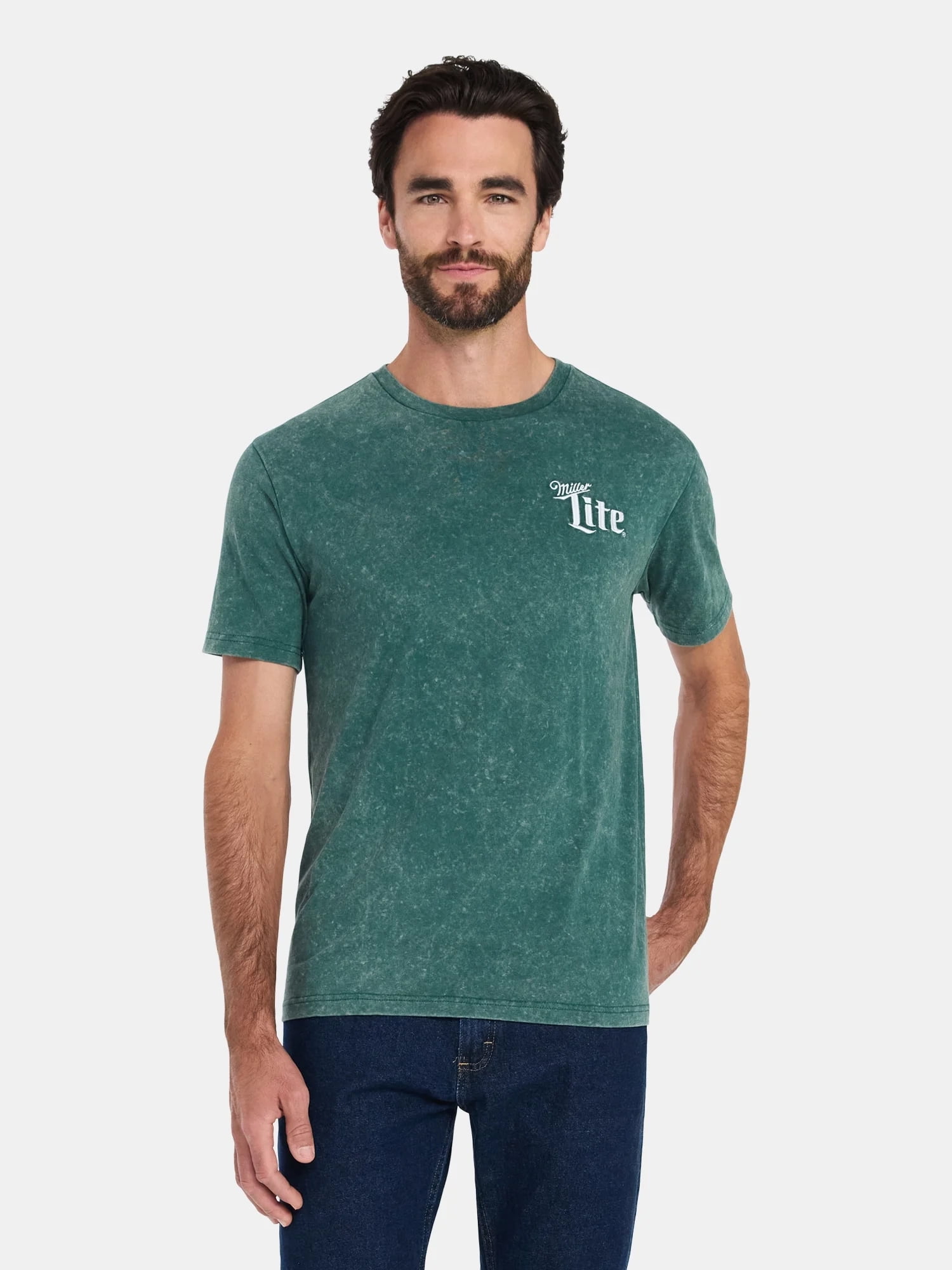 Miller Lite Men's and Big Men's St. Patrick's Day Front Back Graphic Tee, Sizes XS-5XL