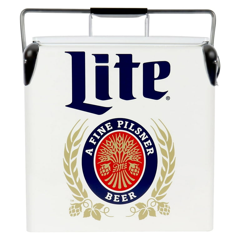 Miller Lite, Retro Ice Chest Cooler with Bottle Opener, 13L
