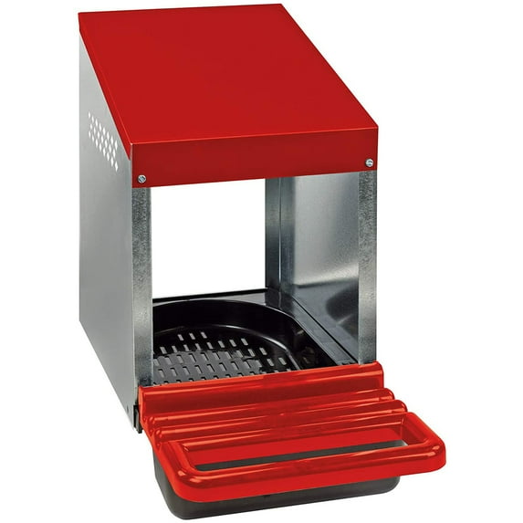 Miller Manufacturing GNB1 Galvanized Nesting Box with Plastic Basket, Red