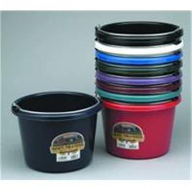 Black Polyethylene Resin 8-Quart Round Utility Bucket