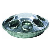 Galvanized Round Feeder 8 Hole Baby Chick Miller 6 Inches