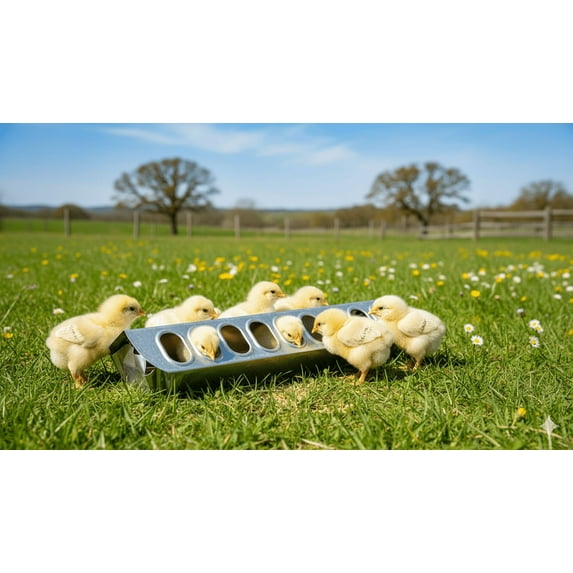 Miller Manufacturing Slide Top Poultry Feeder, 12"