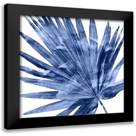 Miller, Melonie 12x12 Black Modern Framed Museum Art Print Titled - Tropical Indigo Palm IV