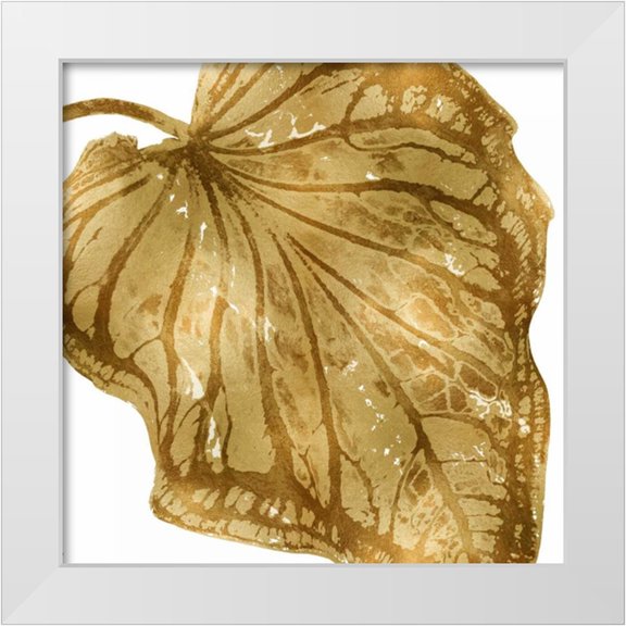 Miller, Melonie 12x12 White Modern Wood Framed Museum Art Print Titled - Tropical Gold Palm III