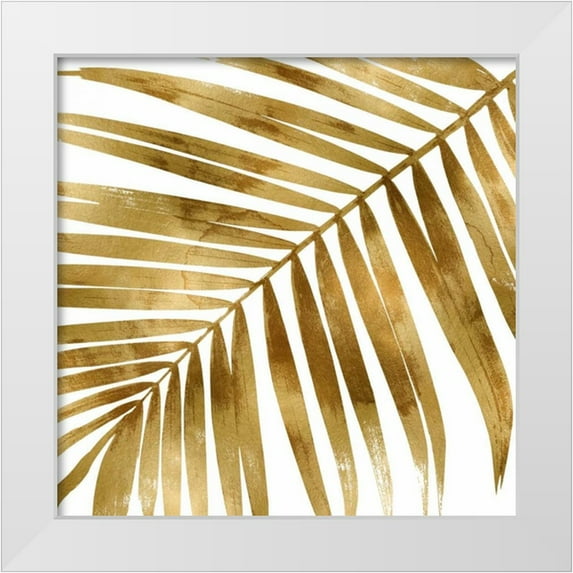 Miller, Melonie 15x15 White Modern Wood Framed Museum Art Print Titled - Tropical Gold Palm I