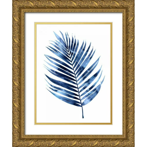 Miller, Melonie 15x18 Gold Ornate Wood Framed with Double Matting Museum Art Print Titled - Indigo Palm I