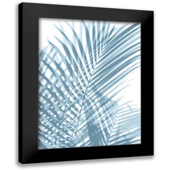 Miller, Melonie 19x24 Black Modern Framed Museum Art Print Titled - Palm Shadows Aqua I