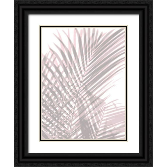 Miller, Melonie 19x24 Black Ornate Wood Framed with Double Matting Museum Art Print Titled - Palm Shadows Blush II