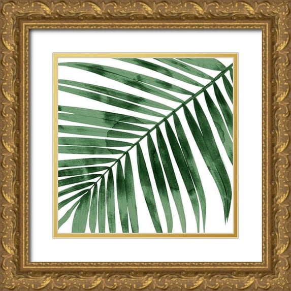Miller, Melonie 20x20 Gold Ornate Wood Framed with Double Matting Museum Art Print Titled - Tropical Green Palm I