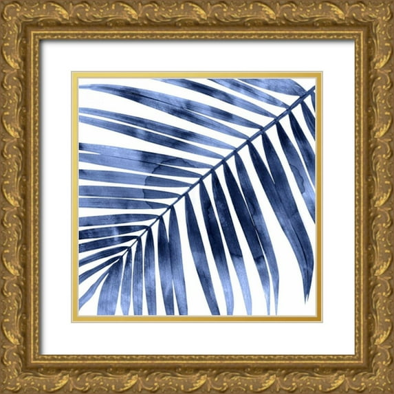 Miller, Melonie 20x20 Gold Ornate Wood Framed with Double Matting Museum Art Print Titled - Tropical Indigo Palm I