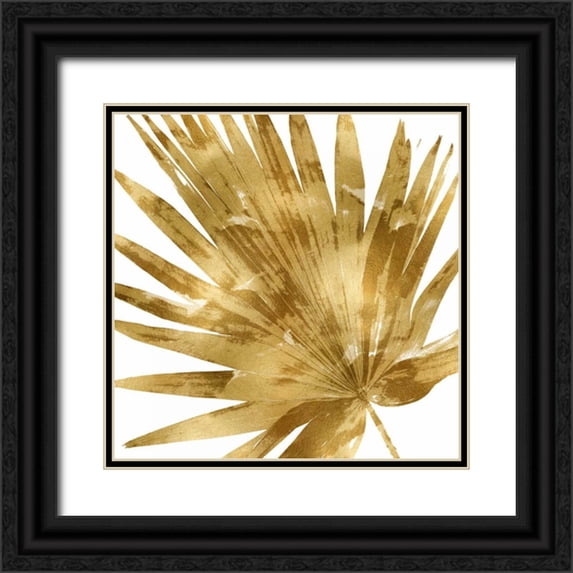 Miller, Melonie 26x26 Black Ornate Wood Framed with Double Matting Museum Art Print Titled - Tropical Gold Palm IV