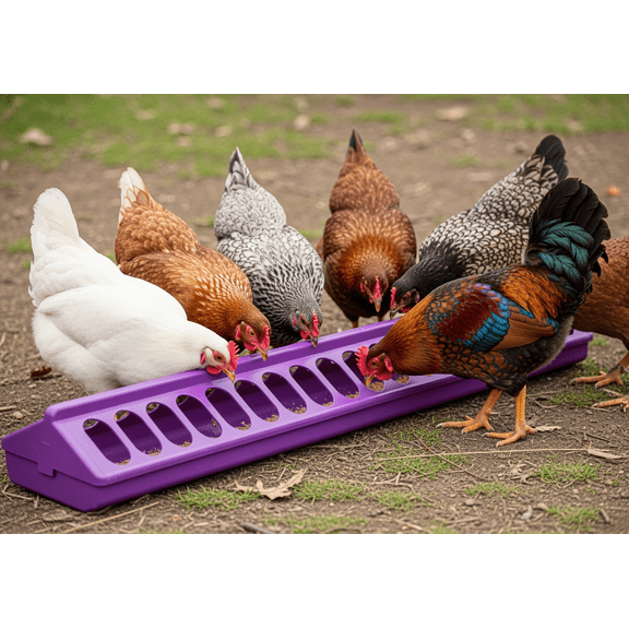 Miller Mfg Co Inc Flip-top Poultry Feeder- Purple 20 Inch - 820PURPLE