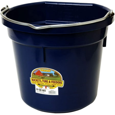 Little Giant 20Qt Flatback Plastic Bucket Navy