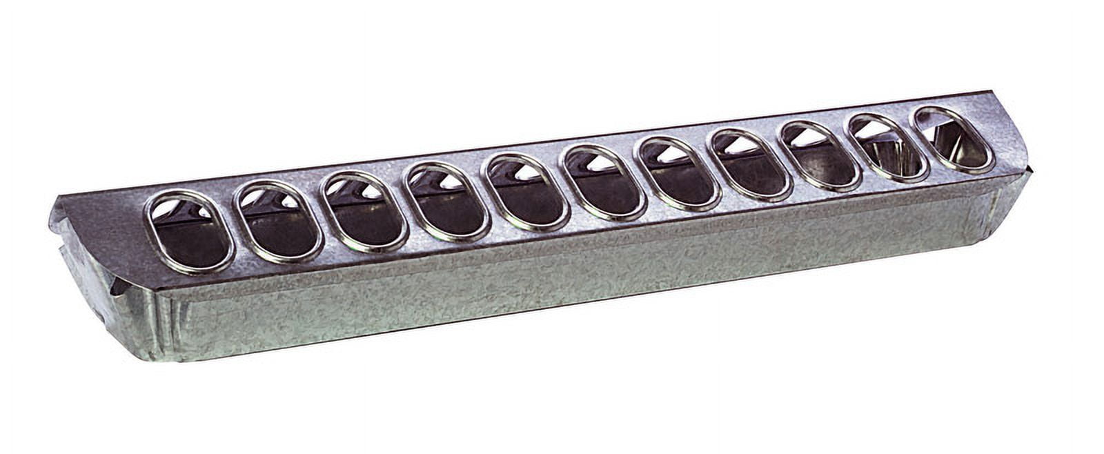 Little Giant 18" Slide Top Poultry Feeder Galvanized Steel With 22 Feeding Holes