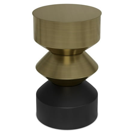 Simpli Home - Miller Side Table - Black/Brass