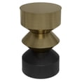 thumbnail image 1 of Simpli Home Miller 14 inch Wide Iron Modern Side Table in Black/Brass, 1 of 4