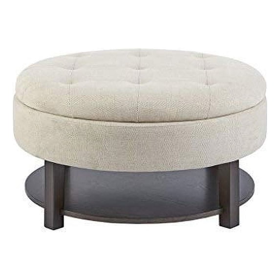 Miller Ottoman Cream/Morrocco See below