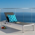 Miller Outdoor Mesh Chaise Lounge, Dark Grey, Silver