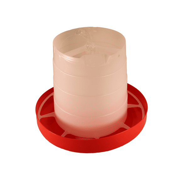 Miller PHF22 Economy Poultry Feeder, 22 lb Capacity, 16-3/4 in Dia X 16 in H, Plastic, Red