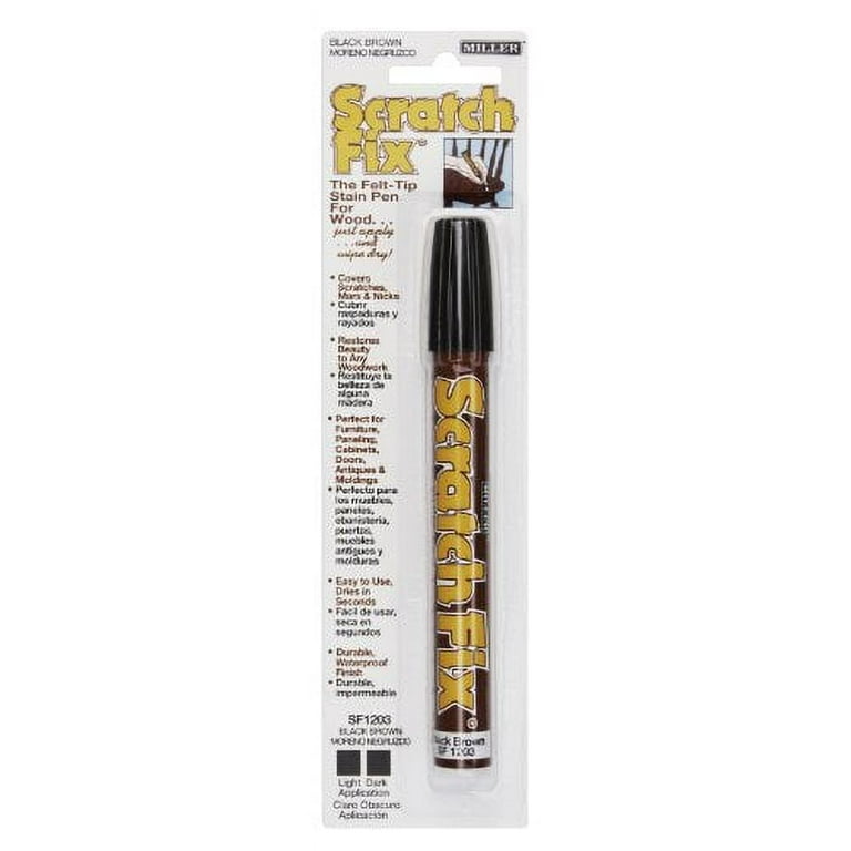  Miller SF1203 Wood Stain Scratch Fix Pen / Wood Repair Marker -  Black Brown Wood : Health & Household