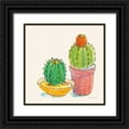 thumbnail image 1 of Miller, Sara Zieve 12x12 Black Ornate Wood Framed with Double Matting Museum Art Print Titled - Cacti Garden III, 1 of 4