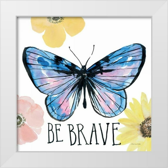 Miller, Sara Zieve 12x12 White Modern Wood Framed Museum Art Print Titled - Beautiful Butterfly IV