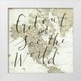 thumbnail image 1 of Miller, Sara Zieve 12x12 White Modern Wood Framed Museum Art Print Titled - Get Out and See the World Square, 1 of 4